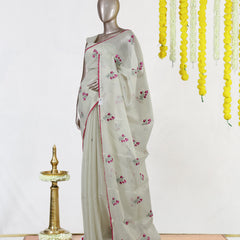 Pink Berry Tissue Organza Saree