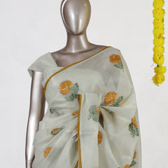 Honey Bloom Tissue Organza Saree