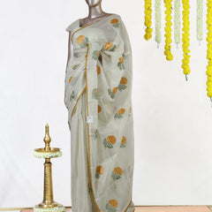 Honey Bloom Tissue Organza Saree