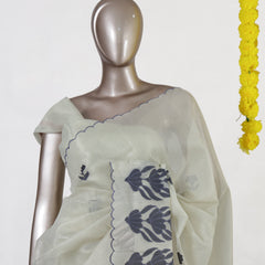 Ashwood Leaf Tissue Organza Saree