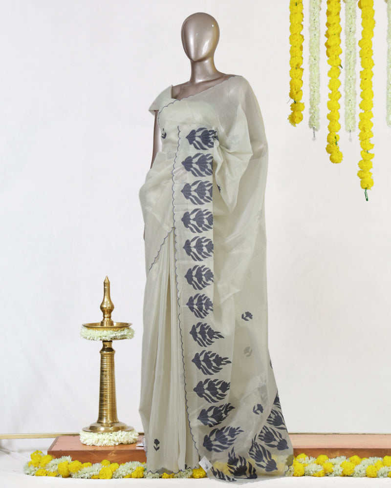 Ashwood Leaf Tissue Organza Saree