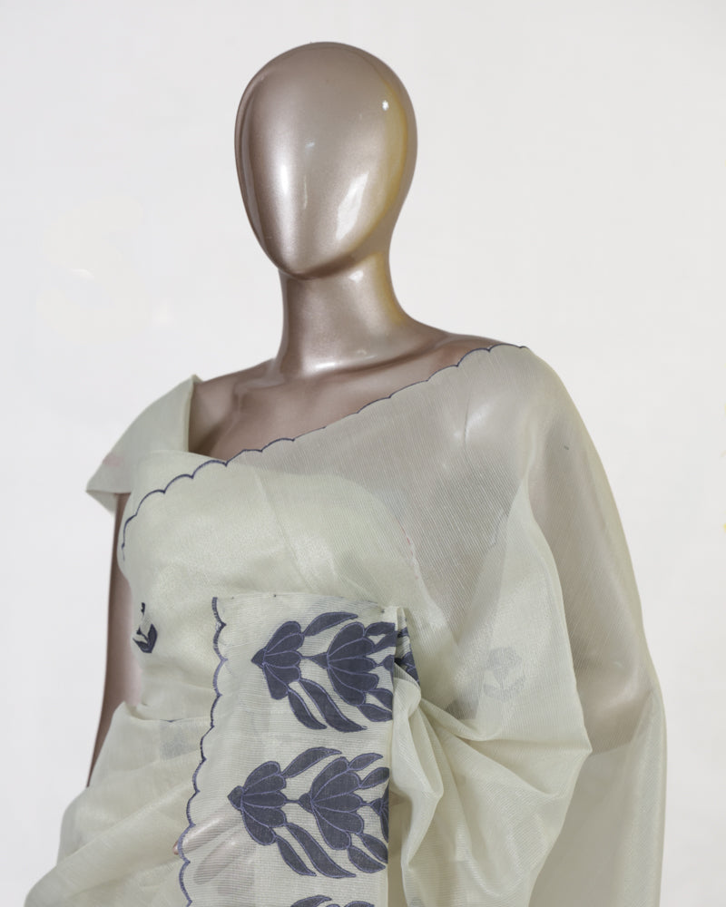 Ashwood Leaf Tissue Organza Saree