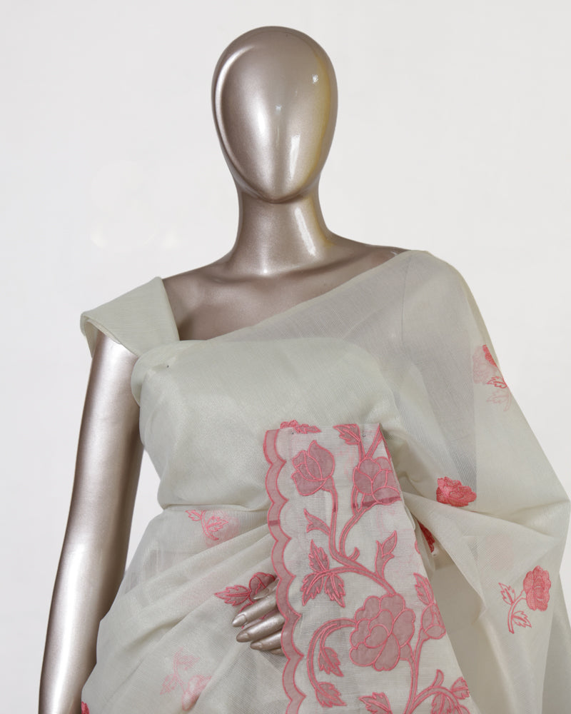 Blush Bloom Tissue Organza Saree