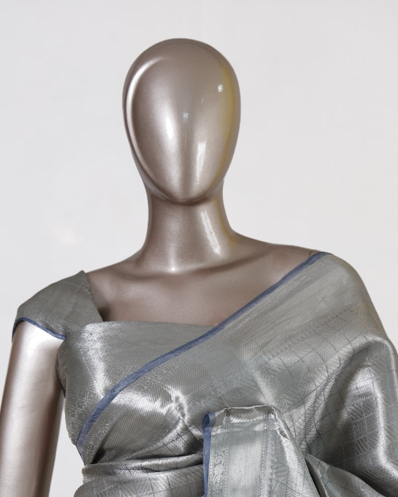 Steel Mist Tissue Saree