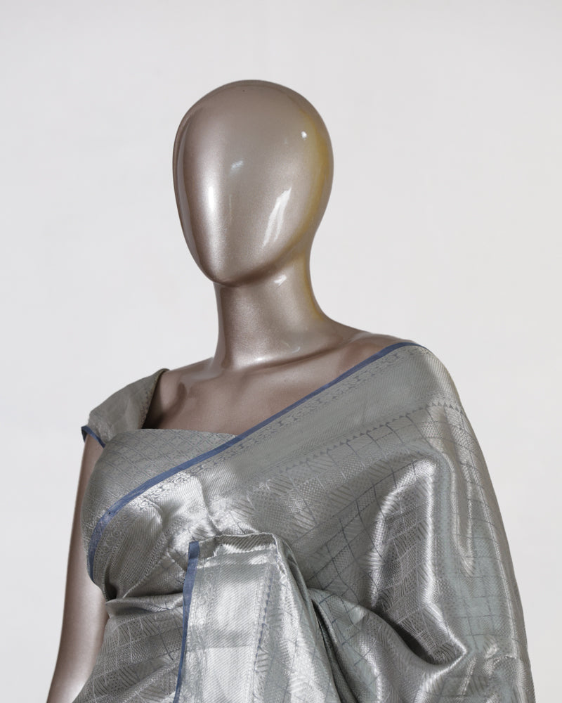 Steel Mist Tissue Saree