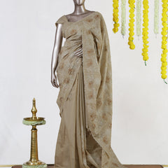 Earth Blossom Crinkle Saree
