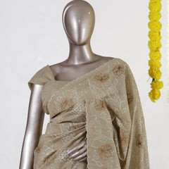 Earth Blossom Crinkle Saree