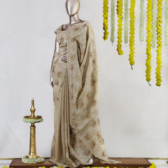 Earth Blossom Crinkle Saree