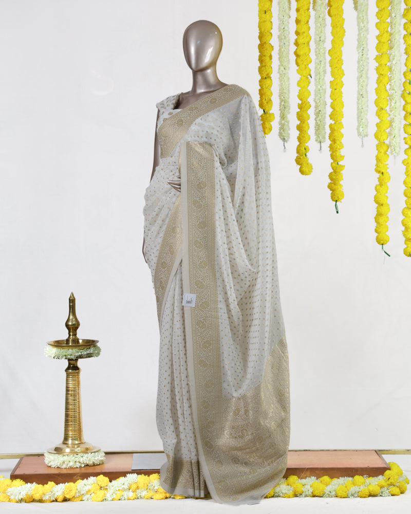 Golden Dot Banarasi Saree