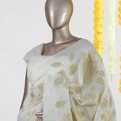 Golden Rose Organza Saree