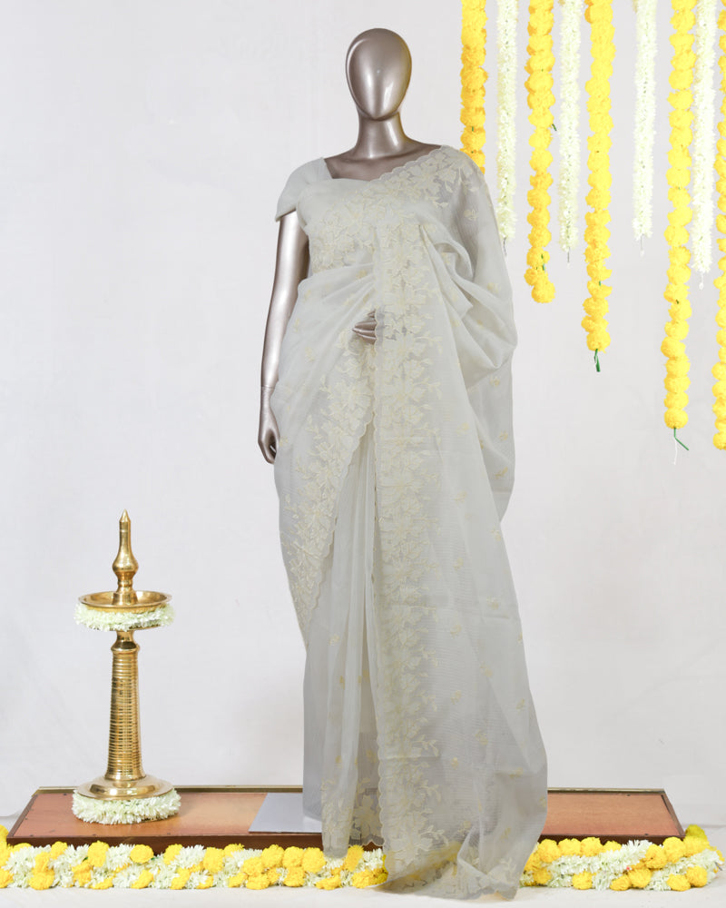 Ivory Petal Kota Saree