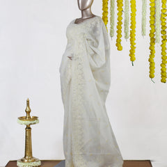 Ivory Petal Kota Saree