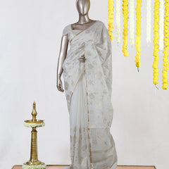 Ivory Rose Organza Saree