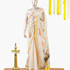 Pastel Floral Kerala Saree | പൂവും പത്രവും