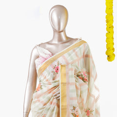 Pastel Floral Kerala Saree | പൂവും പത്രവും