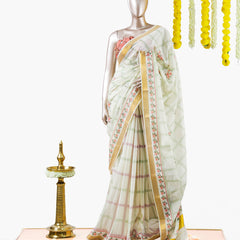 Pastel Floral Kerala Saree | പൂവും പത്രവും