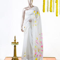 Blooming Lotus Mul Mul Cotton Saree