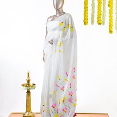 Blooming Lotus Mul Mul Cotton Saree