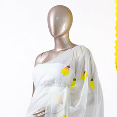 Blooming Lotus Mul Mul Cotton Saree
