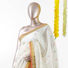 Coral Butta Mulchandani Saree with Lace