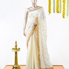 Peach Butta Mulchandani Saree with Lace