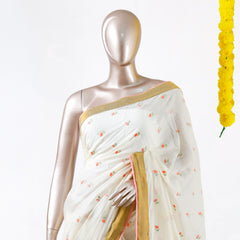 Peach Butta Mulchandani Saree with Lace