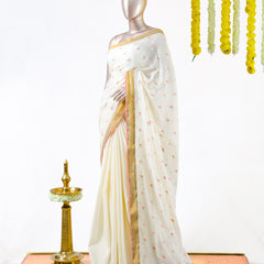 Peach Butta Mulchandani Saree with Lace