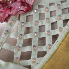 Pastel Floral Print Kerala Saree with Handworked Details