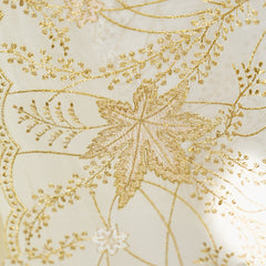Golden Blossom Organza Saree