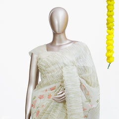 Blossom Hand-Painted Ruffle Saree 1