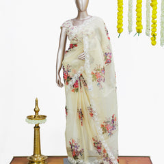 Floral Garden Lace Saree