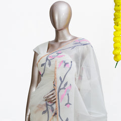 Blush Vine Organza Saree