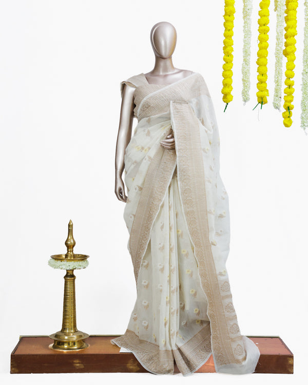 Champagne Bloom Saree