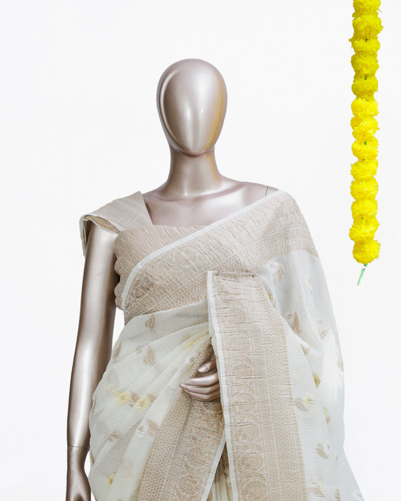 Champagne Bloom Saree