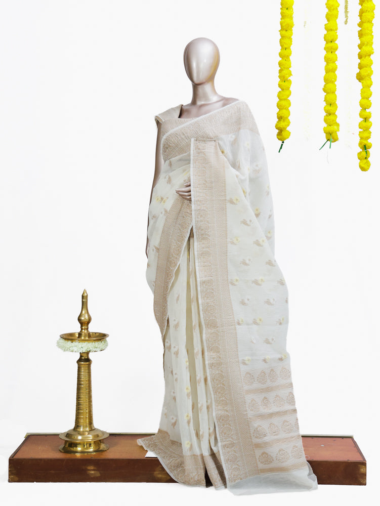 Champagne Bloom Saree