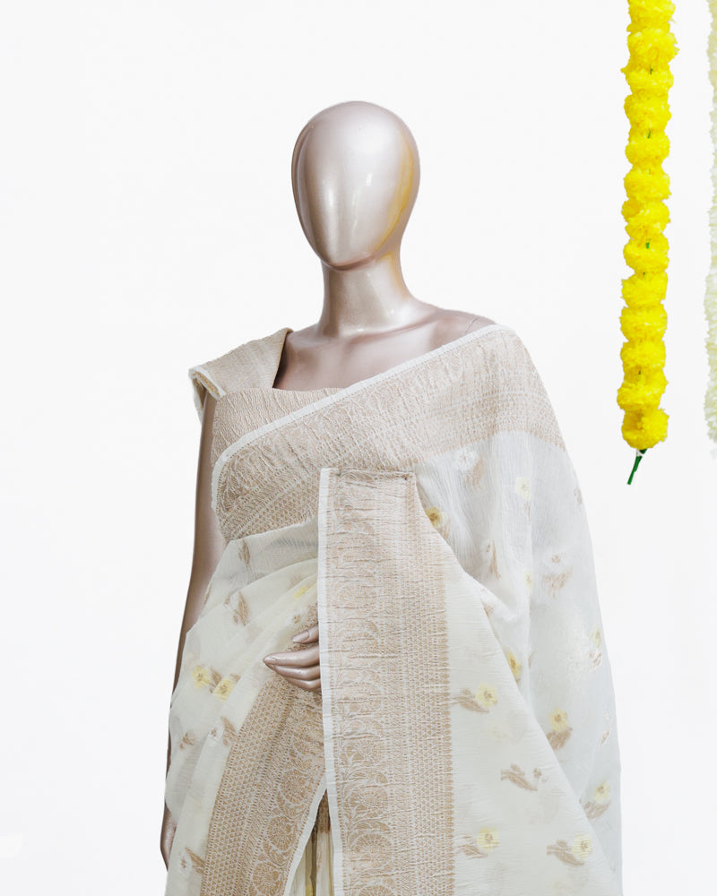 Champagne Bloom Saree