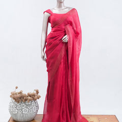 Tusser Organza Saree  1  SAN5387
