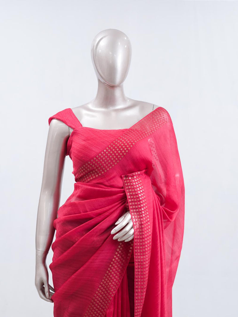 Tusser Organza Saree  1  SAN5387