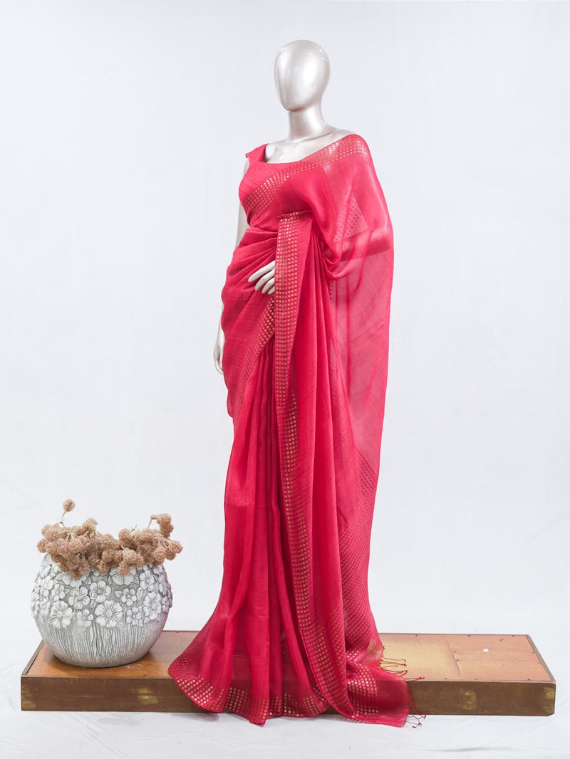 Tusser Organza Saree  1  SAN5387