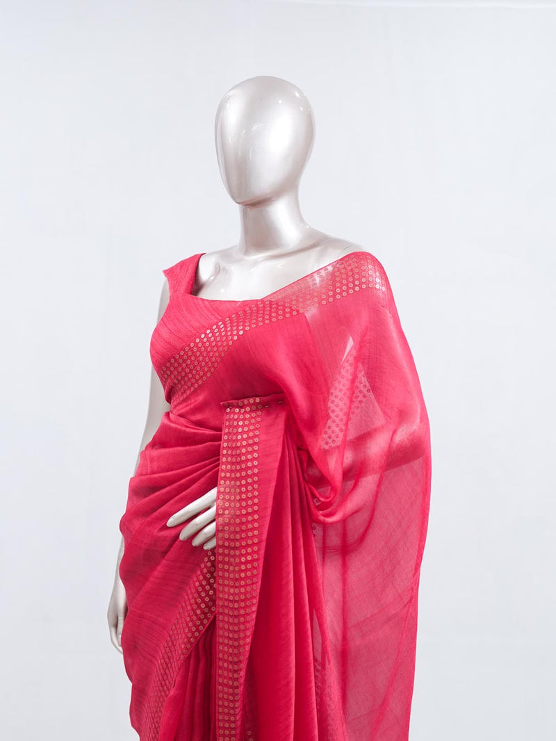 Tusser Organza Saree  1  SAN5387
