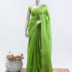 Tusser Organza Saree 2  SAN5387