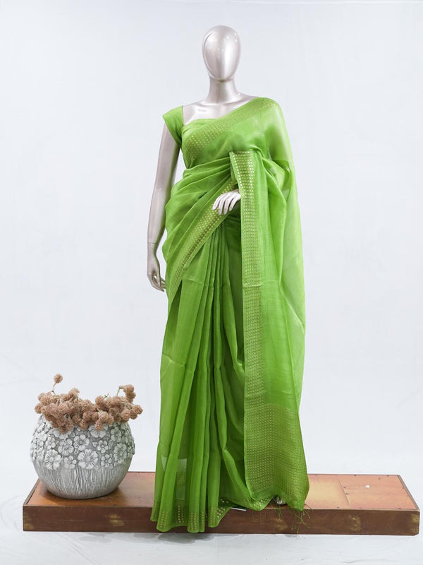 Tusser Organza Saree 2  SAN5387