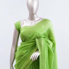 Tusser Organza Saree 2  SAN5387