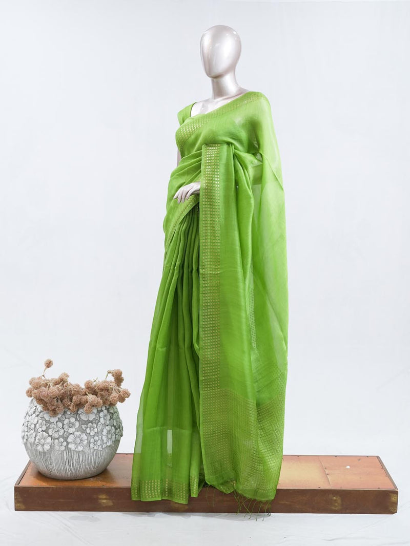 Tusser Organza Saree 2  SAN5387