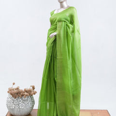 Tusser Organza Saree 2  SAN5387