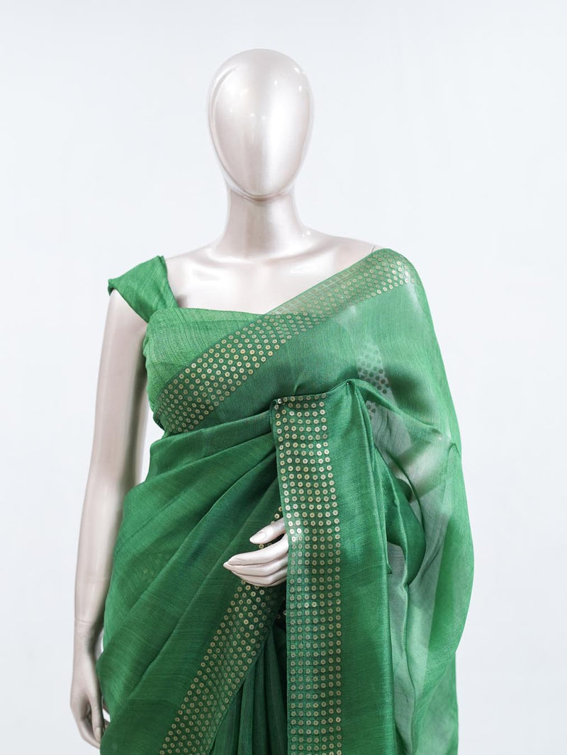Tusser Organza Saree 3  SAN5387