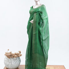 Tusser Organza Saree 3  SAN5387