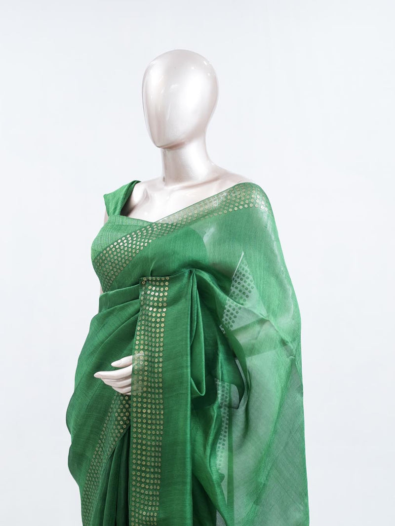 Tusser Organza Saree 3  SAN5387