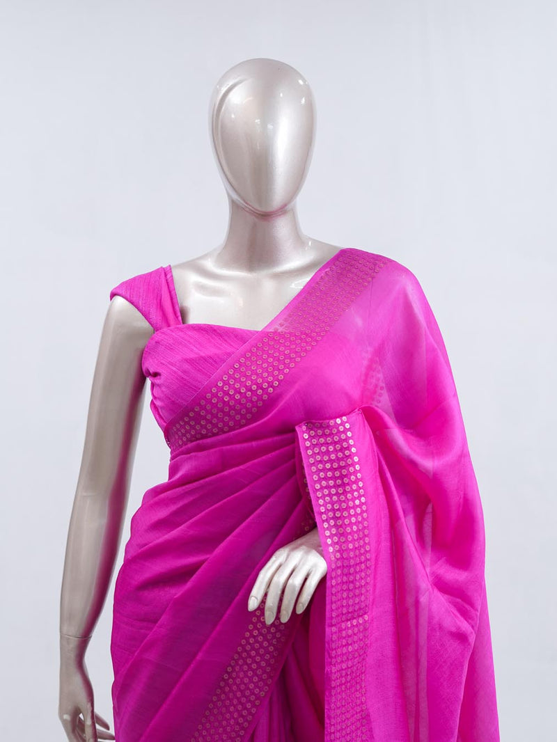 Tusser Organza Saree 4  SAN5387