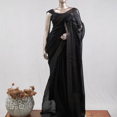 Tusser Organza Saree  5  SAN5387